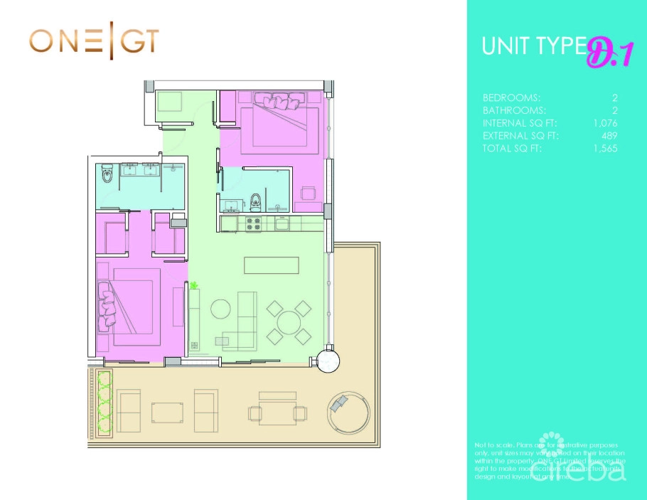 One|gt Residences - Unit 722